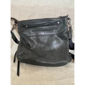 Batkier New York Leather Black Crossbody Satchel Bag